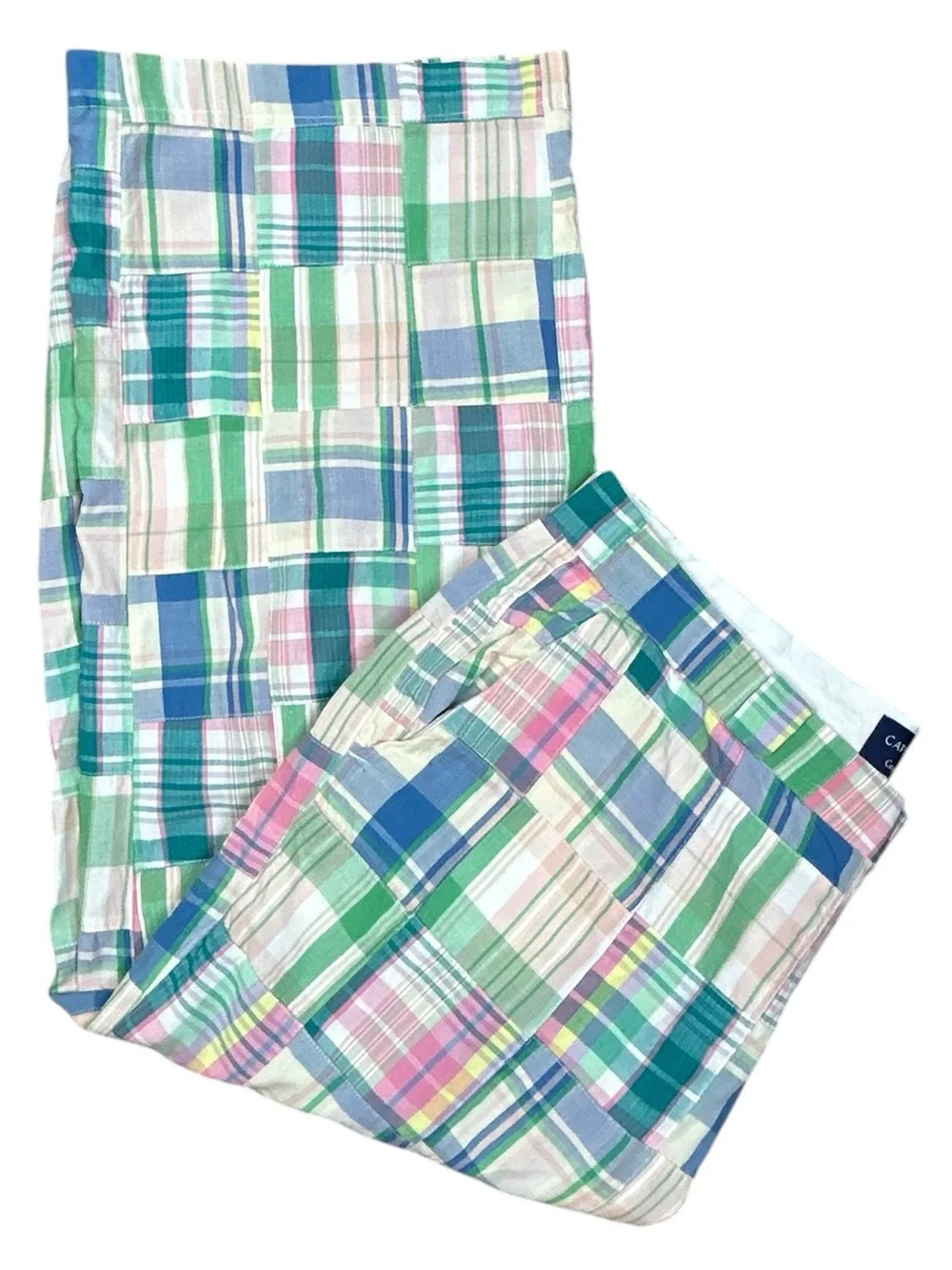 Cape Madras Capri Pants 14 Coastal Old Money Preppy Cotton Patchwork